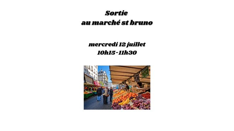 sortie au marché